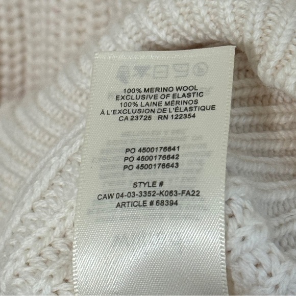 Aritzia Wilfred 100% Merino Wool Sweater Montpellier Turtleneck white size XS - Picture 7 of 9